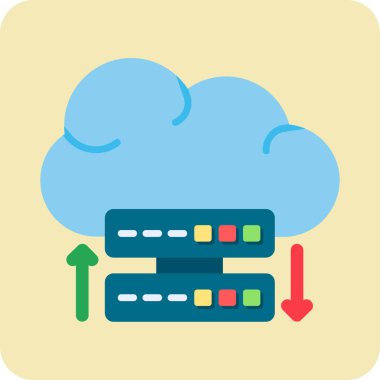 ağ paylaşım sunucu vektör illüstrasyonu