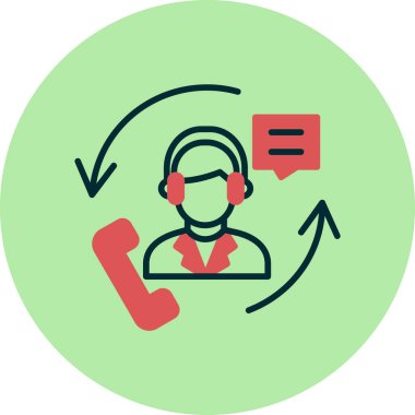 Çağrı merkezi. Basit simge vektörü