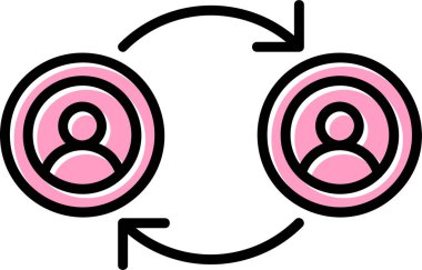 Peer Web simgesi vektör illüstrasyonuna aktar