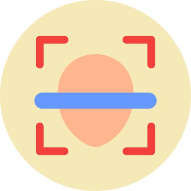 Yüz Kimliği Web simgesi vektör çizimi