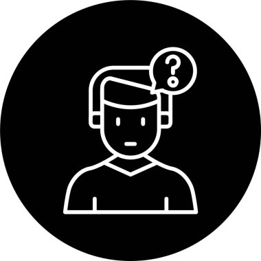 Soru web simgesi, vektör illüstrasyonu 