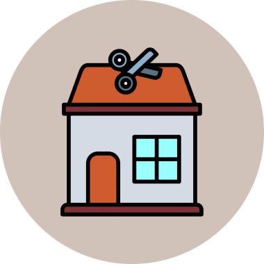 Saç Salonu web simgesi, basit vektör illüstrasyonu