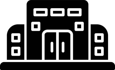 Alışveriş merkezi simgesinin basit doğrusal çizimi 