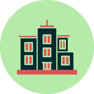 Şehre. Web simgesi basit illüstrasyon