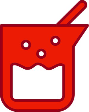 Beaker modern simgesinin vektör illüstrasyonu                          