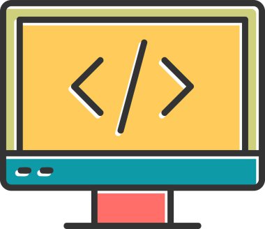 Web Kodlama tasarım vektörü simgesi
