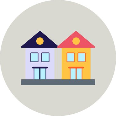  Dubleks. Web simgesi basit illüstrasyon