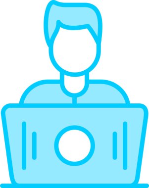 Çalışan ağ simgesi vektör illüstrasyonu