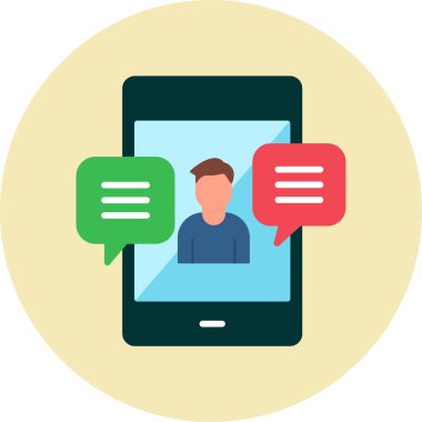 Sohbet mesajı vektör illüstrasyonu