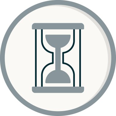 Kum saati simgesi, vektör illüstrasyonu 