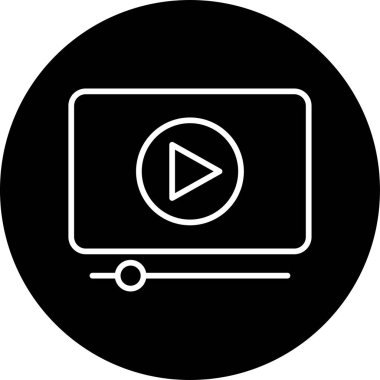 Video oynatıcı. soyut vektör illüstrasyonu