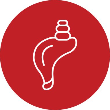 Bir deniz kabuğu simgesinin vektör çizimi