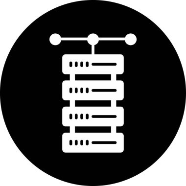 veritabanı simgesi, vektör illüstrasyonu basit tasarım