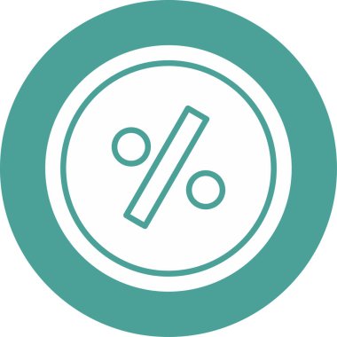 İndirim simgesinin vektör illüstrasyonu, yüzde