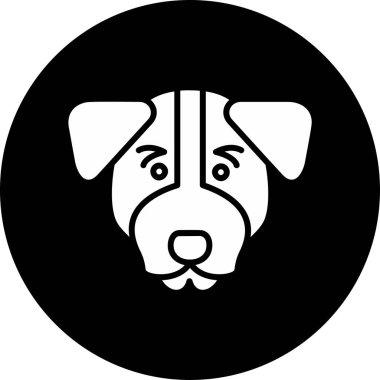 Jack Russell Terrier ikon vektör çizimi