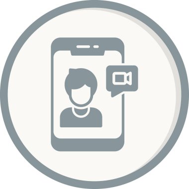 Video Çağrı vektör simgesi modern basit tasarım illüstrasyonu