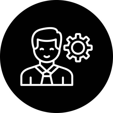 Yönetici vektör simgesi modern basit illüstrasyon