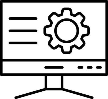 Basit Bilgisayar vektör illüstrasyonu