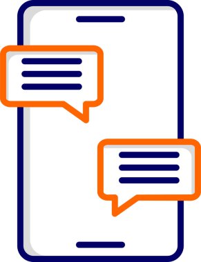 Sohbet mesajı vektör illüstrasyonu