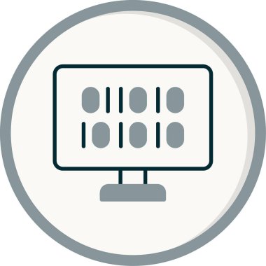 İkili Kod, Web simgesi basit illüstrasyon