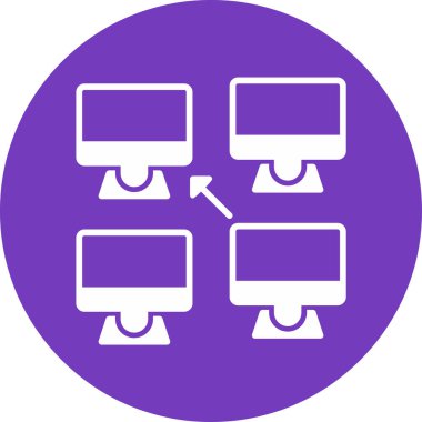 Merkezi olmayan modern simgenin vektör illüstrasyonu