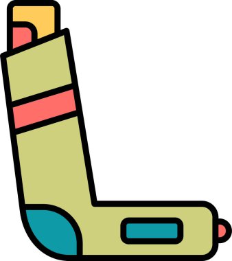 astım solunum simgesi, vektör illüstrasyonu basit tasarım