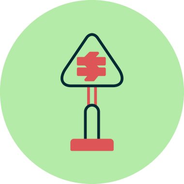 trafik işareti simge vektör çizim 