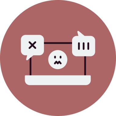 Siber zorbalık web simgesi vektör illüstrasyonu