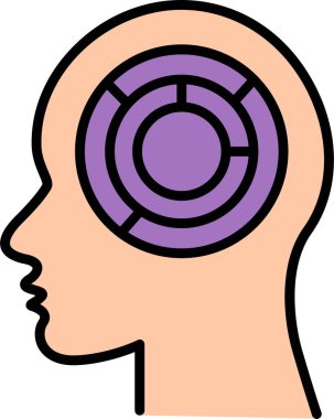 Labirent. Web simgesi basit illüstrasyon