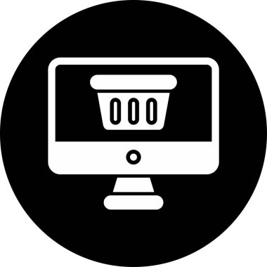 Çevrimiçi Dükkan simgesi vektör çizimi