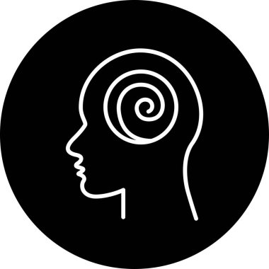 Halüsinasyon ağ ikonu vektör illüstrasyonu