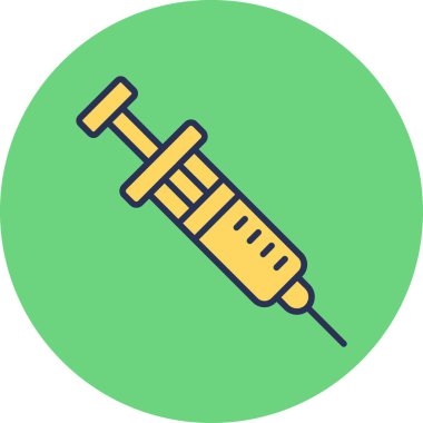 Panzehir enjeksiyonunun vektör görüntüsü, tıbbi tedavi