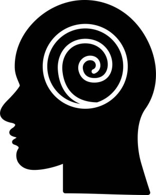 Halüsinasyon ağ ikonu vektör illüstrasyonu