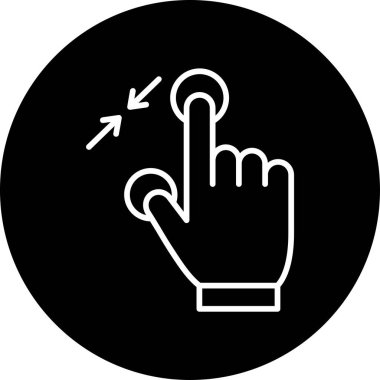 Çimdik. Web simgesi basit tasarım