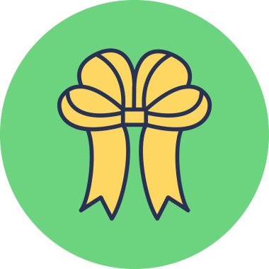 Kurdele yayı. Web simgesi basit illüstrasyon