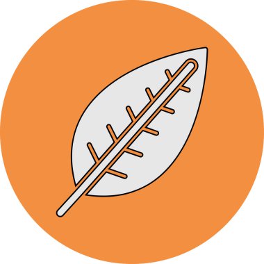 Yaprak. Web simgesi basit illüstrasyon 