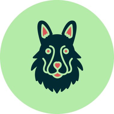 Alman kurdu. Web simgesi basit illüstrasyon