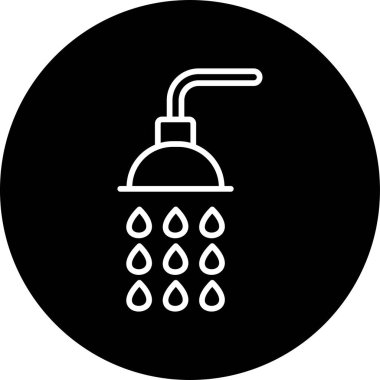 Duş. Web simgesi basit illüstrasyon 
