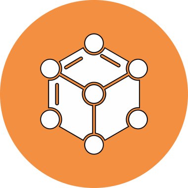 Ağ basit simgesinin vektör illüstrasyonu