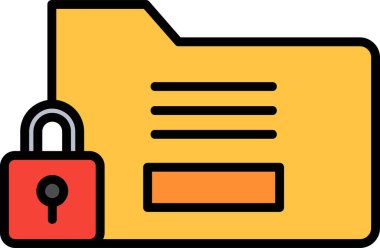 Basit Gizli simge vektör illüstrasyonu