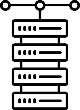 veritabanı simgesi, vektör illüstrasyonu basit tasarım