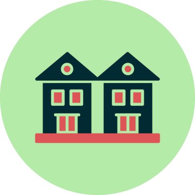  Dubleks. Web simgesi basit illüstrasyon