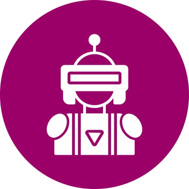 Uzaylı robot portresinin basit vektör tasarımı