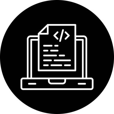 Minimalist bir dizaynda bir belge simgesinin vektör illüstrasyonu.