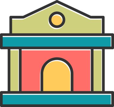 Banka web simgesi basit illüstrasyon 