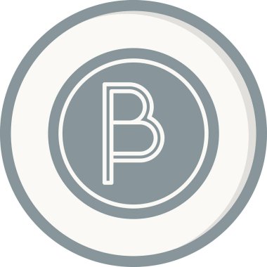 Beta harf simgesi, vektör illüstrasyonu