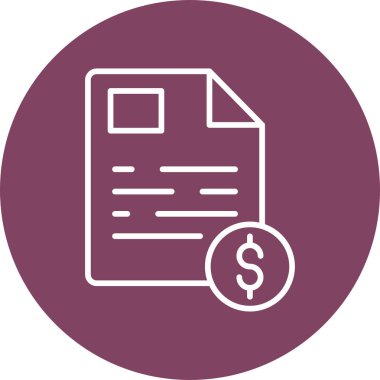 Mali Rapor belgesi. Web simgesi basit illüstrasyon