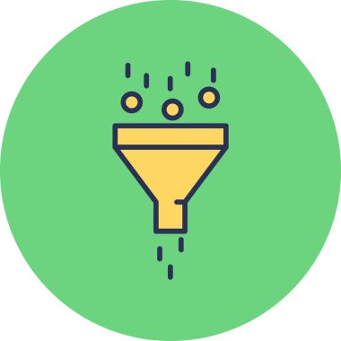 filtre ağ simgesi vektör illüstrasyonu