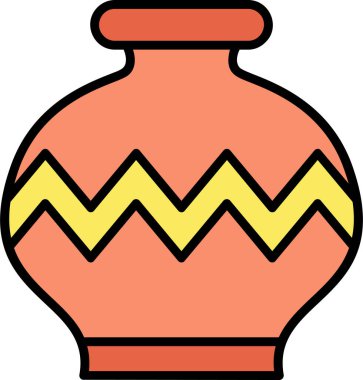 Vazo. Web simgesi basit illüstrasyon