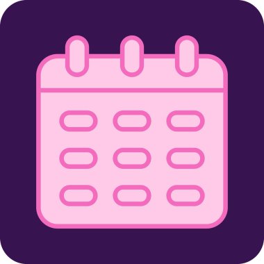 Takvim simgesi vektör illüstrasyonu